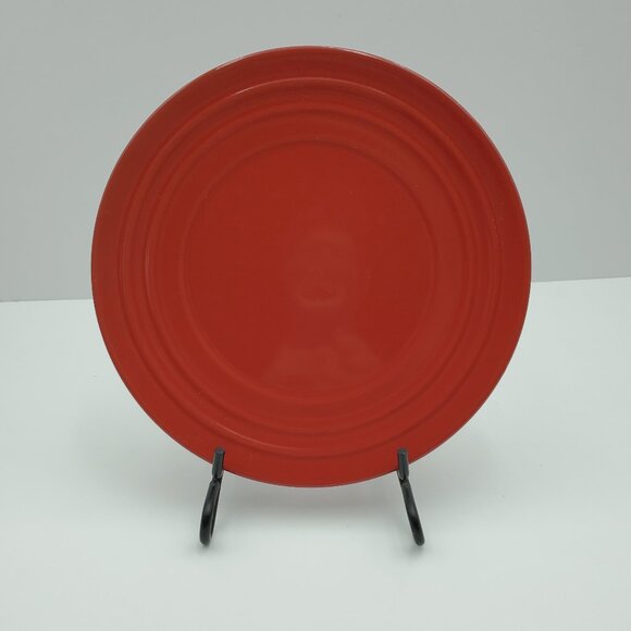 Rachael Ray Double Ridge Red Salad Plates Embossed Dessert Plates - Picture 3 of 8